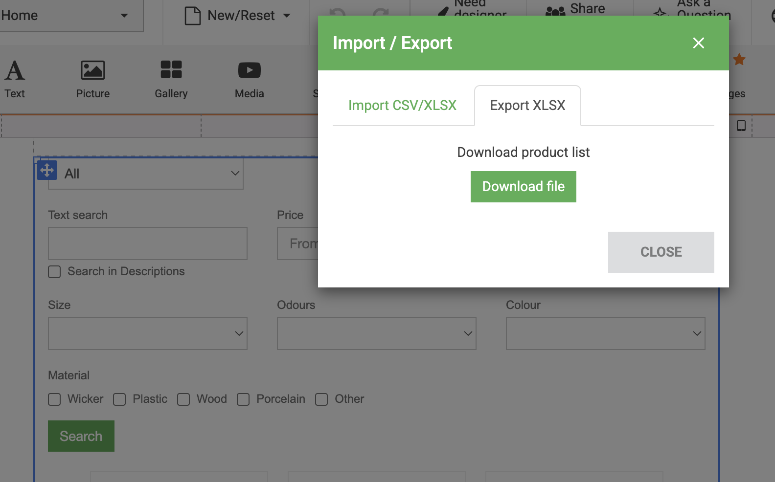 Export products from Store